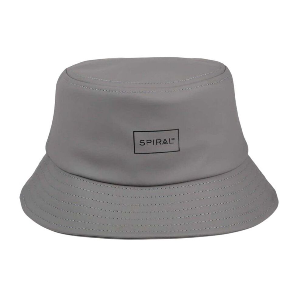Spiral Womens/Ladies Plain Ribbed Bucket Hat / Gray